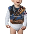 thumbnail image 6 of Zufioo Starry Night Charging Dinosaur Print Toddler Adjustable Waterproof Bib, 11.6x15 Inch Feeding Bib Suitable for 6-24 Month Babies, 6 of 8