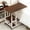 Light Luxury Dark Black Walnut, variant on Mobile Nightstand with Wheels, Height Adjustable Bedside Table with Storage Shelf, Rolling Side End Table for Bedroom, Dorm, Living Room, Easy Assembly& Space-Saving Caster Table for Small Spaces.