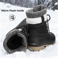 thumbnail image 4 of Berhood Kids Snow Boots Boys Girls Winter Boots Water Resistant Anti-slip Warm Lining Boots Black 1 Big Kid, 4 of 6