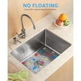 thumbnail image 3 of Bligli Pebble Sink Mat 2-Pack - PVC Kitchen Protector for Stainless Steel/Ceramic, Dish Drying Mat for Dishes, 15.7" x 11.8", Handpainted-Clear, 3 of 7