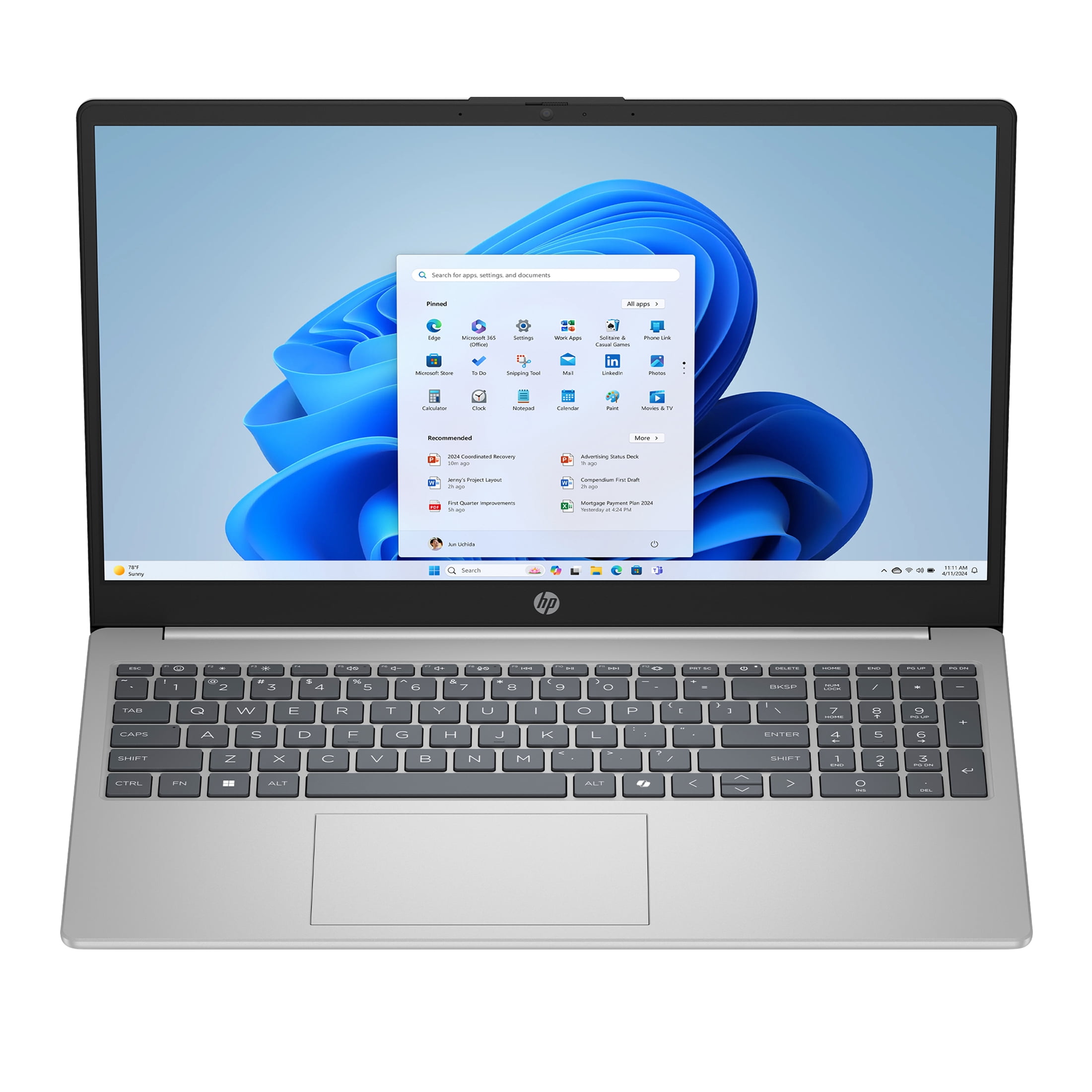 HP 15.6 inch Windows Touch Laptop Intel Core i5-1334U 8GB RAM 512GB SSD Natural Silver