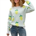 thumbnail image 3 of Suéter Holgado de Punto con Cuello Redondo y Larga para Mujer, Otoño e Invierno 2025 M, 3 of 9