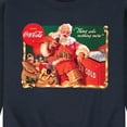 thumbnail image 3 of Coca-Cola - Santa at Coke Cooler - Men's Long Sleeve Crew Fleece Sweatshirt, 3 of 5