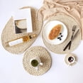 thumbnail image 4 of Ludlz Rattan Weave Round Oval Placemat Dining Table Heat Insulation Mat Kitchen Decor, 4 of 8