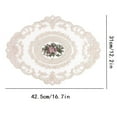 thumbnail image 3 of HongHeng 1 Pack Retro Lace Placemats, Elegant French Crochet Doilies, Handmade Embroidered Table Mats, 12x16-in Beige Place Mats Cup Mat for Home Decor/Table Decor/Wedding/Party, 3 of 8