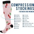 thumbnail image 5 of Coolnut Cherry Compression Socks for Women&Men Circulation-Best Support for Nurses,Running,Athletic-1 Packs, 5 of 7
