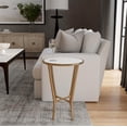 thumbnail image 3 of Butler Specialty Switlania White Marble & Gold Aluminum  Contemporary Side Table, 3 of 9