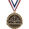 thumbnail image 1 of Beauty Tiara Medals, 2" Gold Diecast Beauty Tiara Medal Award 1 Pack, 1 of 2