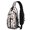 Fireman and Glove White Pattern, variant on Fireman and Shield White Pattern Sling Backpack, Casual Day Sling Pack with Earphone Port, Adjustable Strap Gift Ideas for Holiday Birthday Gifts