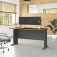 thumbnail image 2 of Bowery Hill 60" Transitional Engineered Wood Desk in Natural Cherry/Gray, 2 of 6