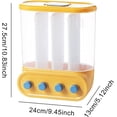 thumbnail image 2 of Dispensador de Cereal Ximxi Hermetico Amarillo Cuatro Divisiones, 2 of 2