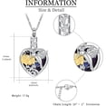 thumbnail image 2 of Hummingbird Urn Necklace Heart with Crystal Cremation Jewelry for Ashes for Women Girls Keepsake Ashes Necklace Pendent, 2 of 6
