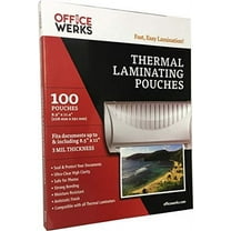 thermal laminating pouches, 8.9" x 11.4", 100 pack, 3 mil, compatible with all thermal laminators