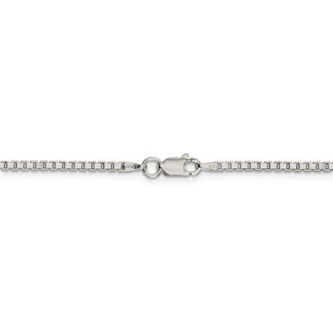 925 Sterling Silver 2mm Classic Box Chain Necklace – Tarnish-Free – 16 To 38 Inches