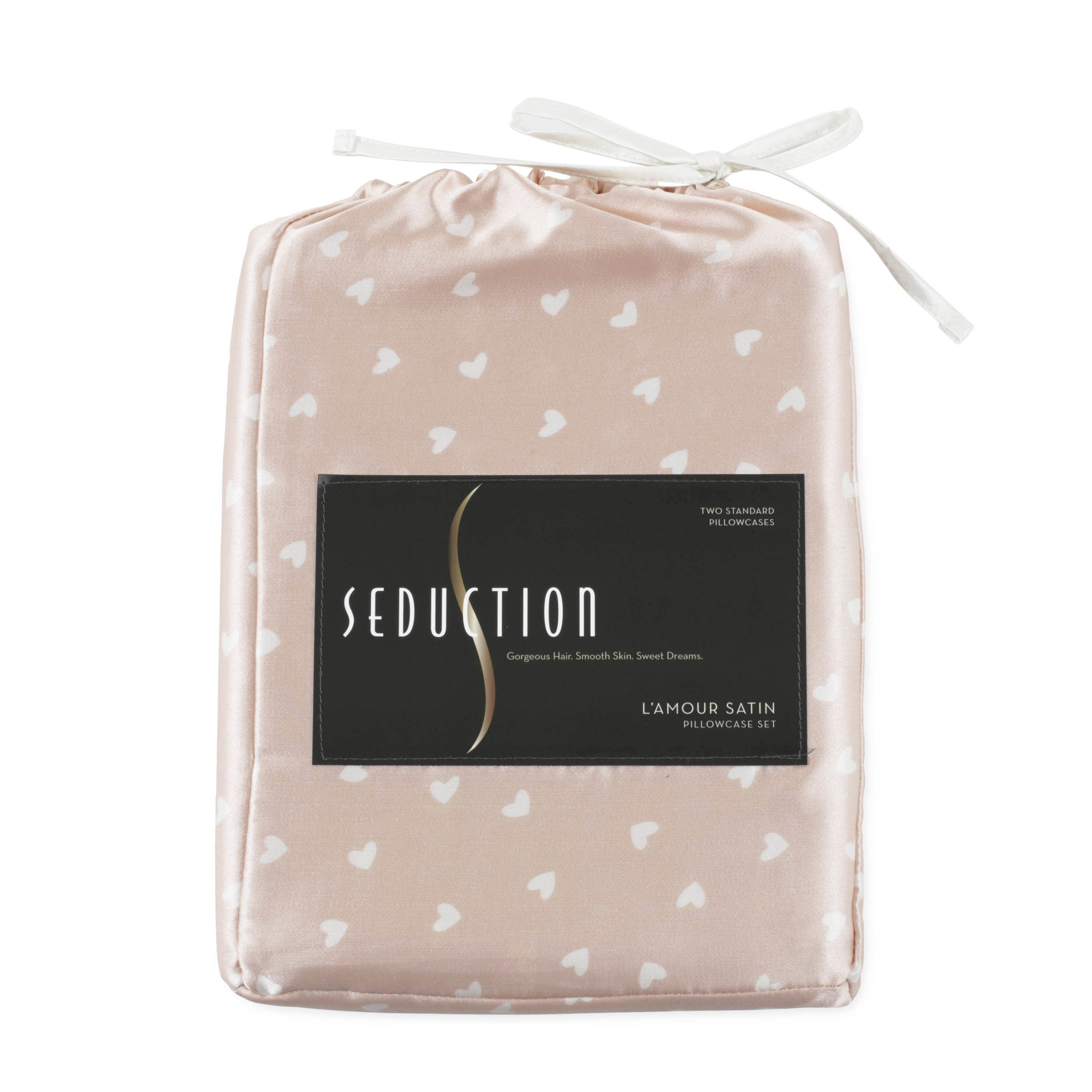 Martex 2-Pack Standard Satin Pillowcases | Silky Smooth for Hair & Skin | Rose Pearl