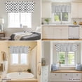 thumbnail image 5 of Black Wave Point Valances for Windows,Kitchen Valance Rod Pocket Short Curtain, Classic Geometric Art Valance Curtain Window Valances for Bedroom Bathroom Living Room 54x18in, 5 of 9