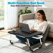 Laptop Desk for Bed ,WLRETMCI Lap Desks for Bed Tray Table with Drawer,Portable Laptop Desk Table for Eating Writing Reading Notebook Holder & Stand for Sofa Couch Floor