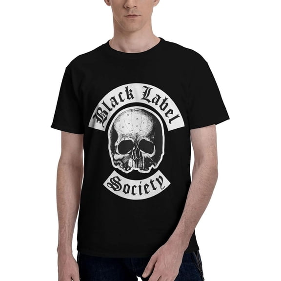 Black Rock Label Music Society Band T Shirt Mens Casual Tee Classic O-Neck Short Sleeve Shirts