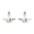 thumbnail image 4 of 1.35 ct Lever-Back Drop Dangle Earrings for Women | 4.5mm Round Cut Moissanite | 18K White Gold, 4 of 5