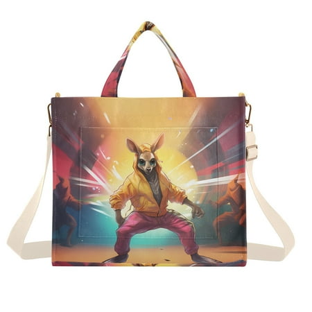 Kangaroos Hoodie Corduroy Tote Bag Handbag Large Messenger Bag Shoulder Crossbody Zipper Bag Purse