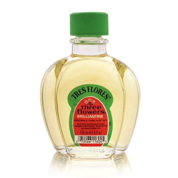 Three Flowers Brilliantine, Men Hair Styling Liquid Oil, 4 fl oz