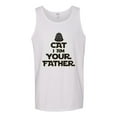 thumbnail image 3 of Cat I Am Your Father Cat Lover Mens Graphic Tank Top, White, Medium, 3 of 5