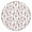 White Cow Strawberry, variant on Beige Cow Heart Pattern Round Fitted Tablecloth with Elastic Edge,Dining Table Cover Waterproof,Outdoor Round Tablecloth for Camping,Dining,Indoor and Outdoor
