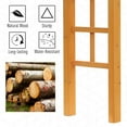 thumbnail image 4 of Outsunny 7' Wood Steel Outdoor Garden Arched Trellis Arbor with Natural Fir Wood & Side Panel for Climbing Vines, 4 of 11