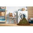 thumbnail image 2 of Ahgly Company Machine Washable Indoor Round Abstract Saddle Brown Area Rugs, 8' Round, 2 of 7