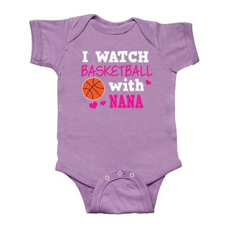 

Inktastic I Watch Basketball with Nana Gift Baby Girl Bodysuit