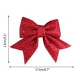 thumbnail image 3 of Gold Powder Bow Ribbon Ornament Window Holiday Dress Up Ornament, 3 of 9