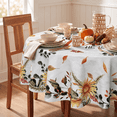 thumbnail image 4 of Sm:)e Give Thanks to The Load for He is Good Thanksgiving Tablecloth 70 Inch, Wrinkle-Resistant & Machine Washable Table Cover for Dining Decor, Round, 4 of 7