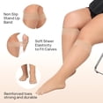 thumbnail image 5 of 20Pairs Plus Size Knee High Stockings for Women 15D Sheer Nylons Socks with Wide Calf, 5 of 6