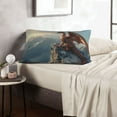 thumbnail image 5 of Plush Throw Pillow Covers, Red Dragon Mountain Sunrise Pillow Cases with Invisible Zipper, Breathable Microfiber Pillow Cases Standard Size for Sleeping Bedroom Sofa Living Room, 5 of 5