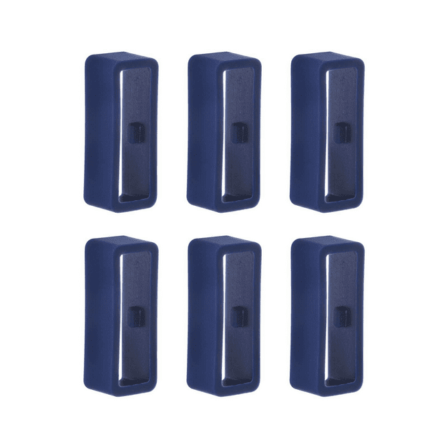 6PCS Watch Strap Buckle Rubber Buckle Universal Rubber Ring Buckle Clip Rubber Ring Fixed Bracelet Ring Activity Ring 24mm