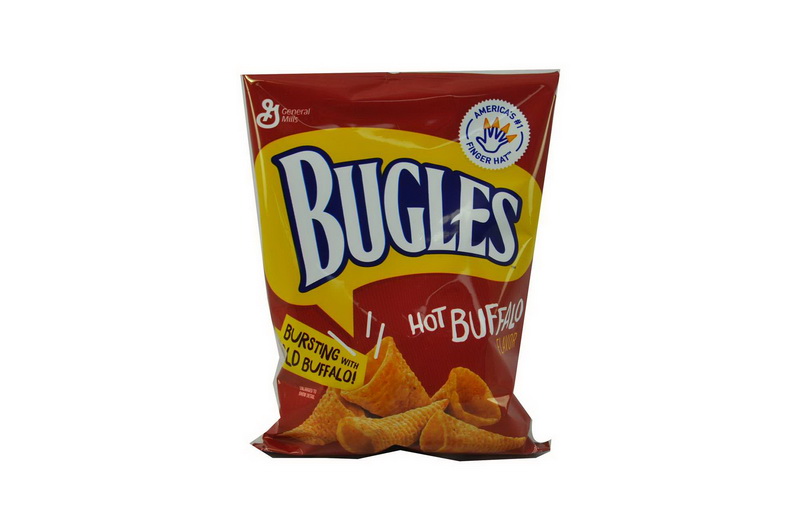 (Price/CASE)Bugles Single Serve Hot Buffalo Flavor 3 Ounces Per Bag 6