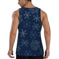 thumbnail image 3 of Fotbe Snowflake Dark Blue Pattern Men's Quick Dry Workout Tank Top Gym Muscle Tee Fitness Bodybuilding Sleeveless T Shirt Breathable Workout Shirt-Medium, 3 of 9