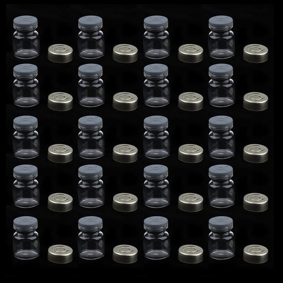 20 piezas Mini pequeñas de vacías botella vacía de aceite esencial con 3ml shamjiam Viales estériles sellados