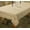 Beige, variant on Violet Linen Hem Stitch Border Pattern, Polyester, Non-Stain, Spill-Proof and Water Resistance, Cranberry, 68 Inch by 108 Inch, Seats 8 to 10 people, Rectangle