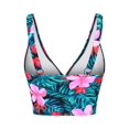 thumbnail image 4 of FORTANT Women's Floral Print Plus Size Bikini Sets Two Piece Swimsuits Ruched Cross Bikini Top with Swim Bottoms, Size S-4XL, 4 of 8