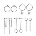 thumbnail image 3 of Pendientes colgantes punk YONGSHENG Acero inoxidable 4 Conjunto, 3 of 4