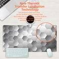 thumbnail image 4 of Large Gaming Mouse Pad for Desk, Silver Technology Honeycomb Desk Mat, Sci-Fi Honeycomb Desk Pad, 31.5"x11.8" Extended Big Computer Keyboard Mouse Pad with Non-Slip Base and Stitched Edge, 4 of 13