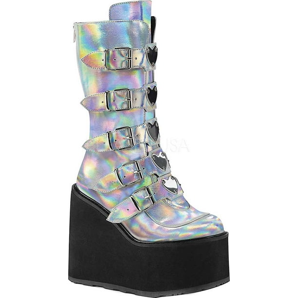 women's demonia swing 230 platform mid calf boot