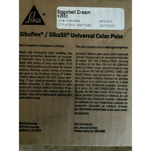(16) SIKA / SIKASIL UNIVERSAL COLOR PAKS EGGSHELL CREAM 92822