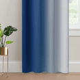 thumbnail image 4 of Yakamok Grommet Light Blocking Blue Blackout Ombre Curtains,Room Darkening Window Drapes for Bedroom/Living Room Blackout, 52x95 inches, 2 Panels, 4 of 8