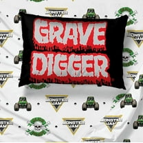Sunny Side Up Monster Jam Grave Digger 3 Piece Toddler Size Sheet Set