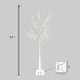 6 Feet Prelit Artificial Birch Tree with 440 LEDs,Warm White, for Home