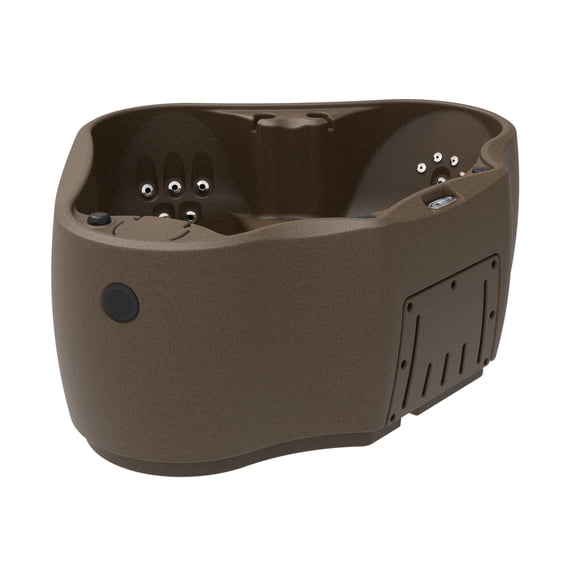 Select 300 2-Person Plug and Play Hot Tub with 20 Stainless Jets and LED Waterfall in Brownstone