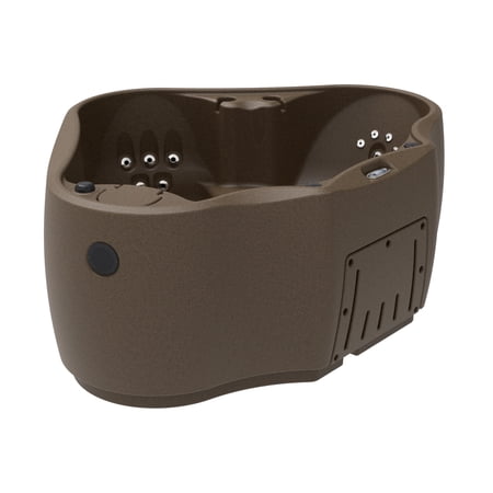 Select 300 2-Person Plug and Play Hot Tub with 20 Stainless Jets and LED Waterfall in Brownstone