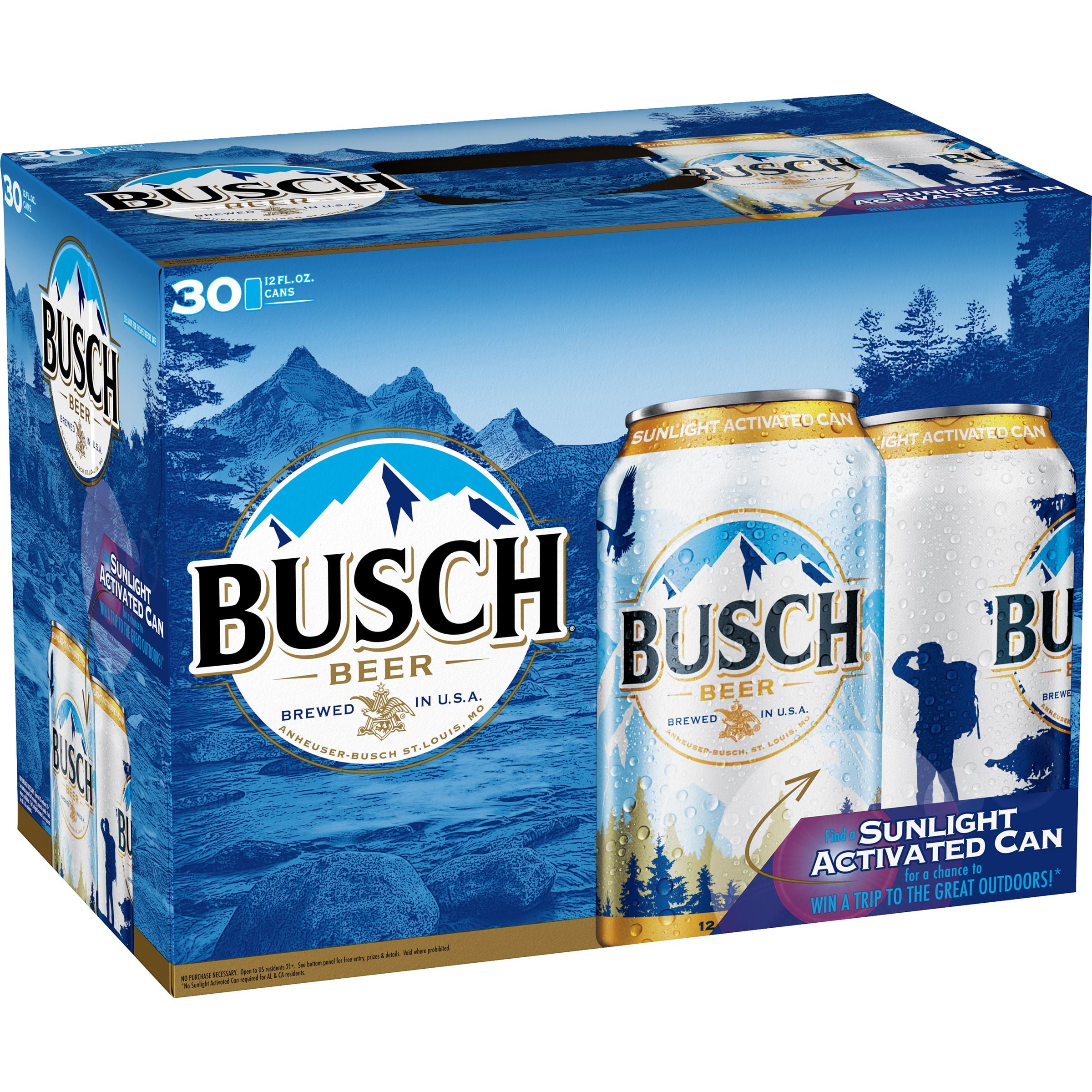 Busch Beer 30 Pack 12 Fl Oz Cans Walmart